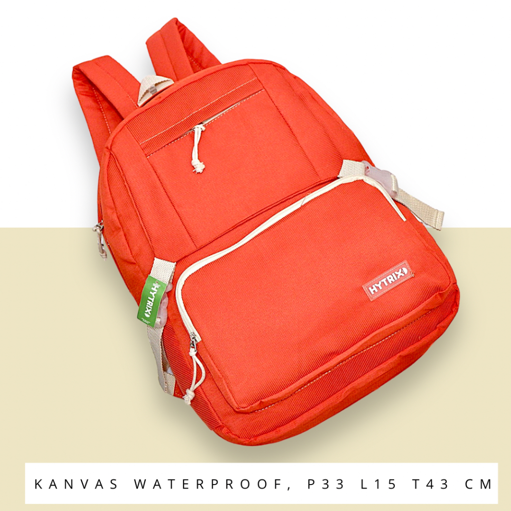 (DISKON BISA COD) RANSEL TAS PUNGGUNG GESPER MOTIF POLOS WARNA GESPER BackPack CANVAS SEKOLAH/Kuliah