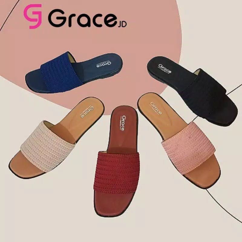 SANDAL SLOP RAJUT GRACE MILEA TERMURAH SANDAL WANITA