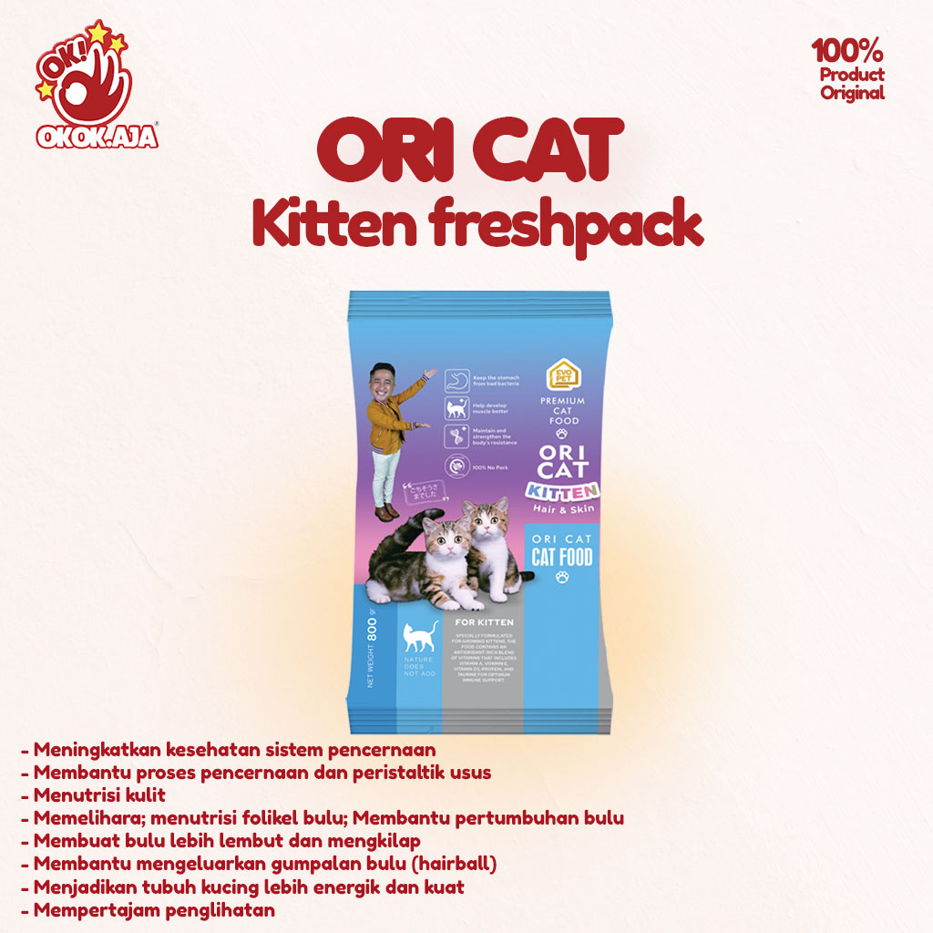 Makanan kucing kering murah premium ORI CAT 1kg - Cat food murah