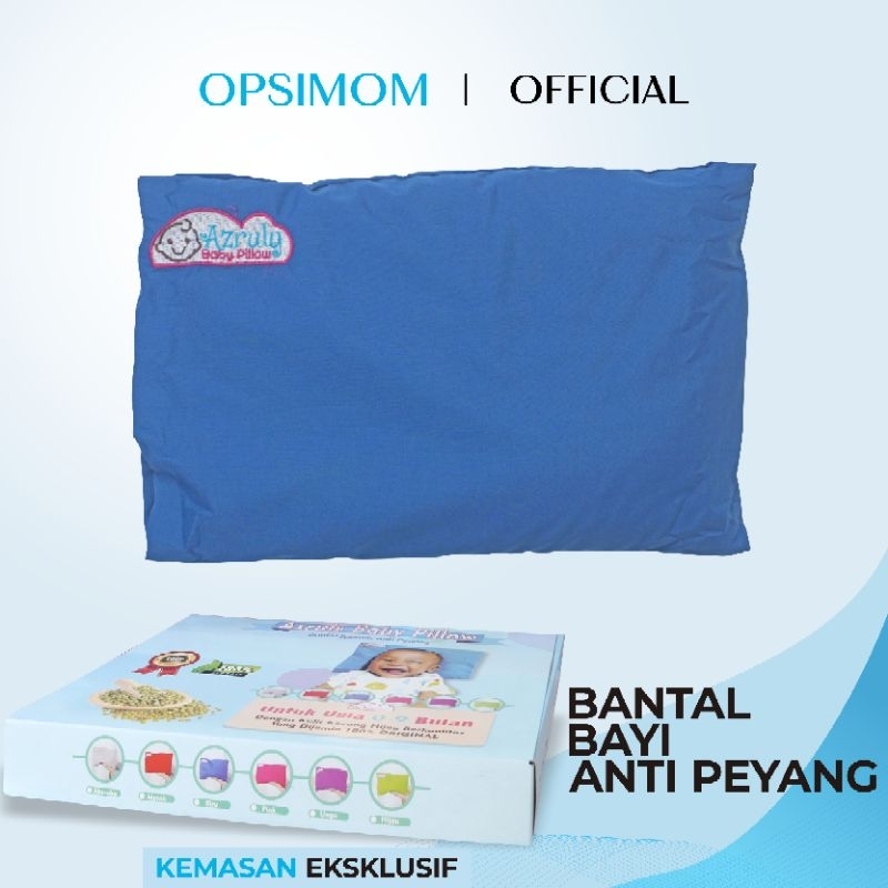 Azruly Baby Pillow + Blackboard Sticker - Bantal Kesehatan Bayi Anti Peyang OPSIMOM | 2 PCS