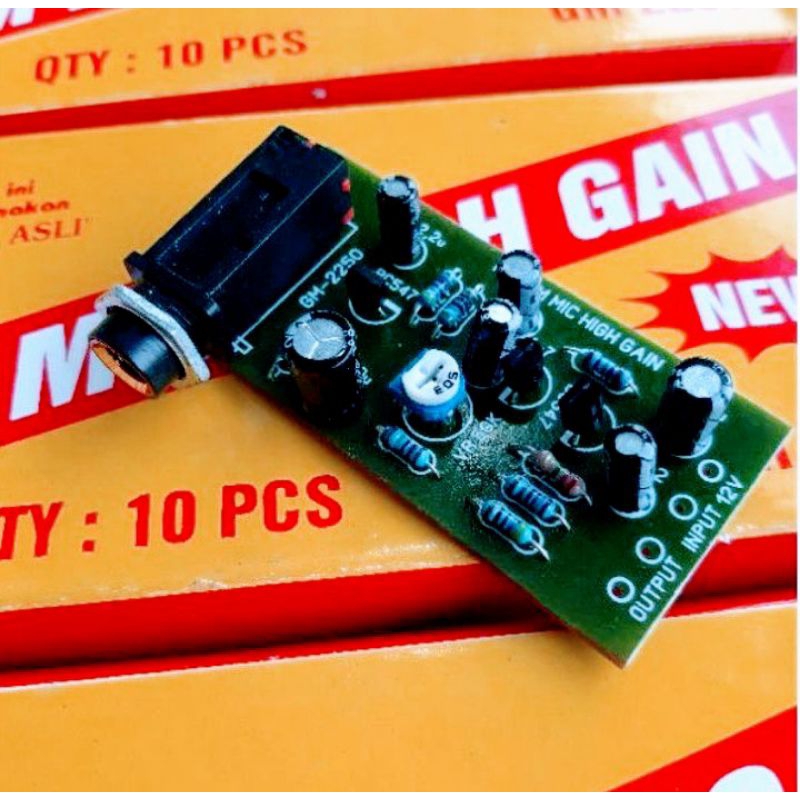 Kit GM 2250 Pre Amp Mic High Gain 3 Transistor
