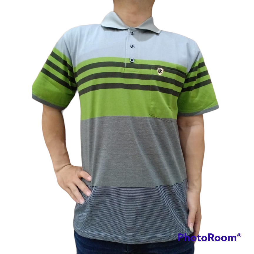 Promo Kaos Kerah Pria/Kaos Berkerah Salur Pria / kaos kerah salur bapak bapak / kaos kerah salur wan