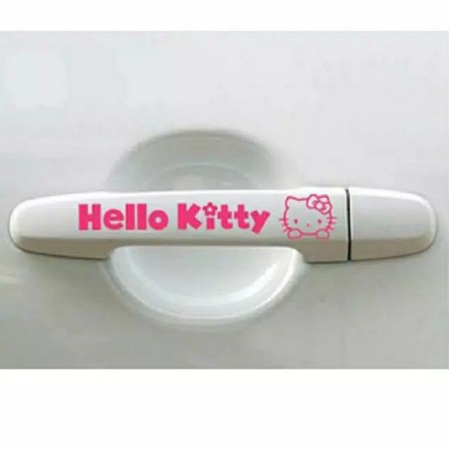 Hello Kitty Karakter Stiker Handle Pintu Mobil 1 pcs