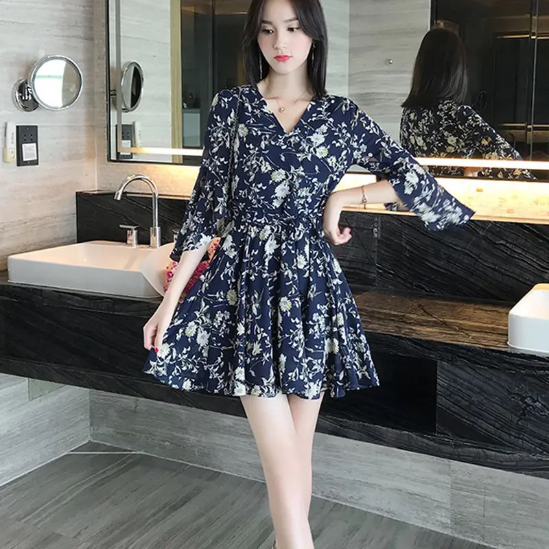 Korean floral dress