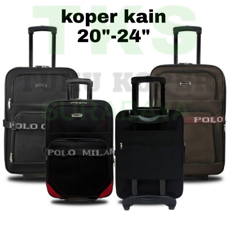 Koper kain  Polo 24 inch Polo - koper kain - koper bagasi - koper murah - koper bahan - tas koper