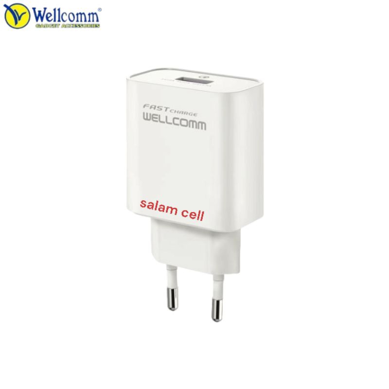 Charger Wellcomm 18W Fast Charger Type-C Original Garansi