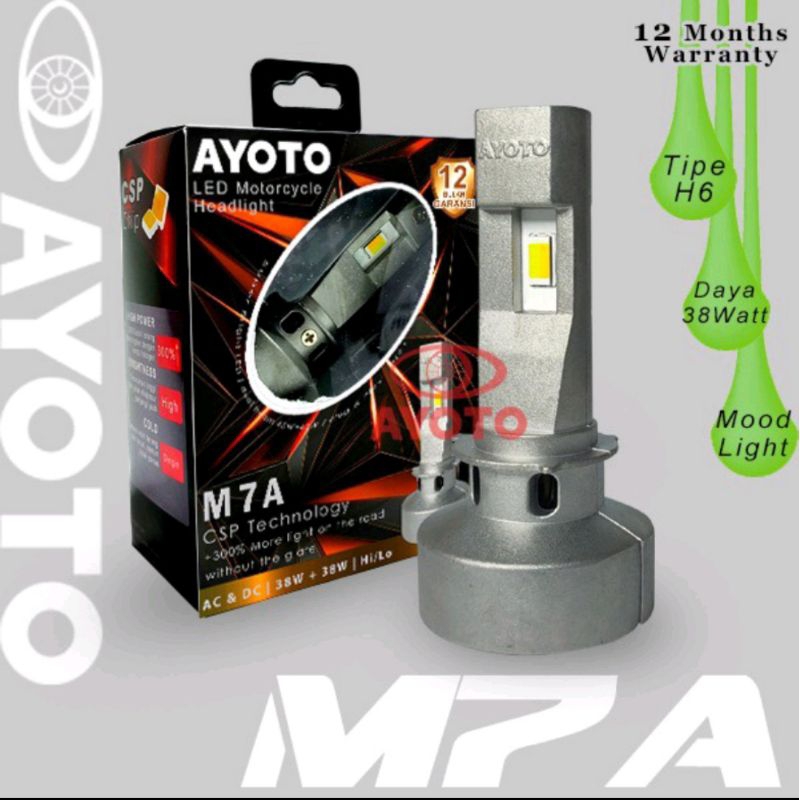 LAMPU UTAMA LED AYOTO H6 ADA KIPASNYA M7A