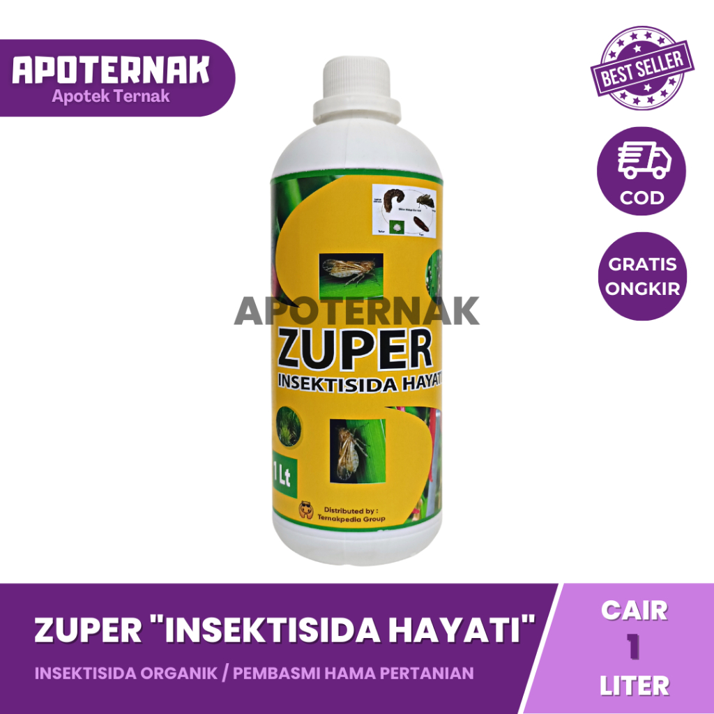 Insektisida ZUPER Cair 1 Liter | Insektisida Organik - Insektisida Hayati - Pembasmi Hama Pertanian - Insektisida Alami