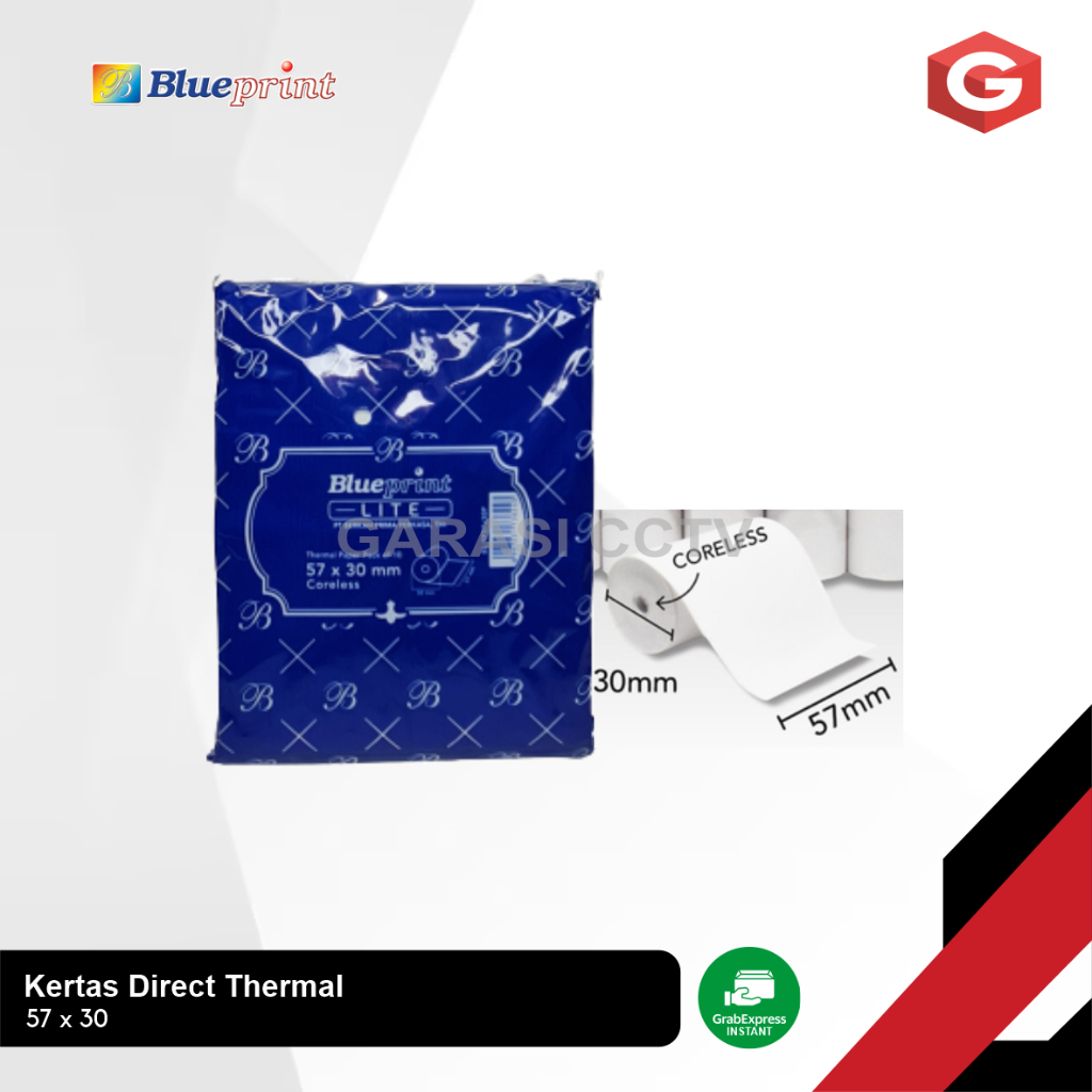 

Kertas Struk Thermal 57 x 30 Blueprint | Kertas Mesin EDC | Kertas Printer Kasir Thermal | Printer Bluetooth