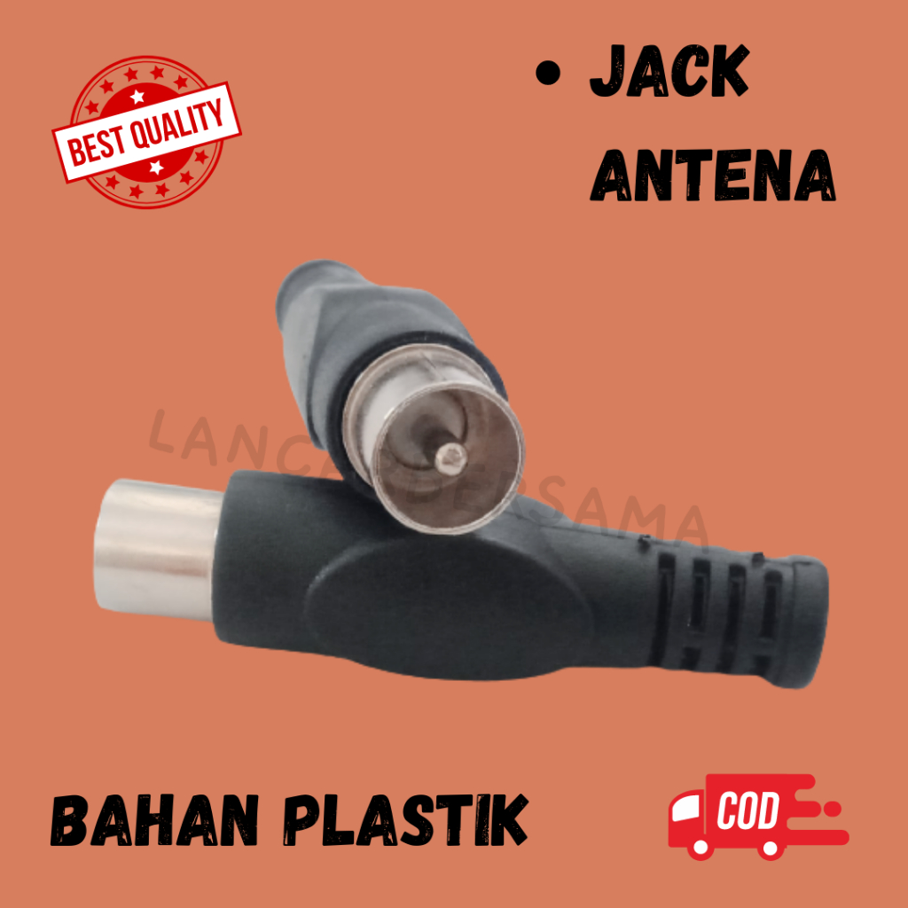 JACK JEK SOKET JACK TV /JACK ANTENA TV PVC BUNTUT PLASTIK/JACKTV PLASTIK