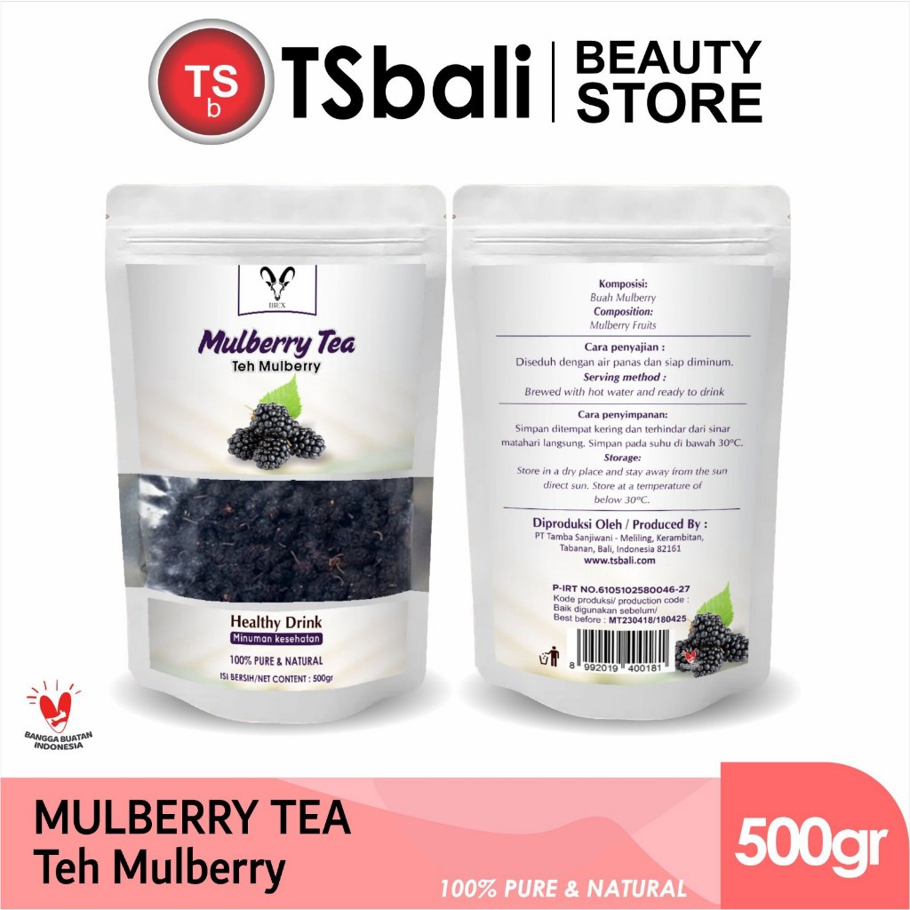 

IBEX - Mulberry Tea Minuman Herbal Teh Mulberry Pure & Natural 500 gr