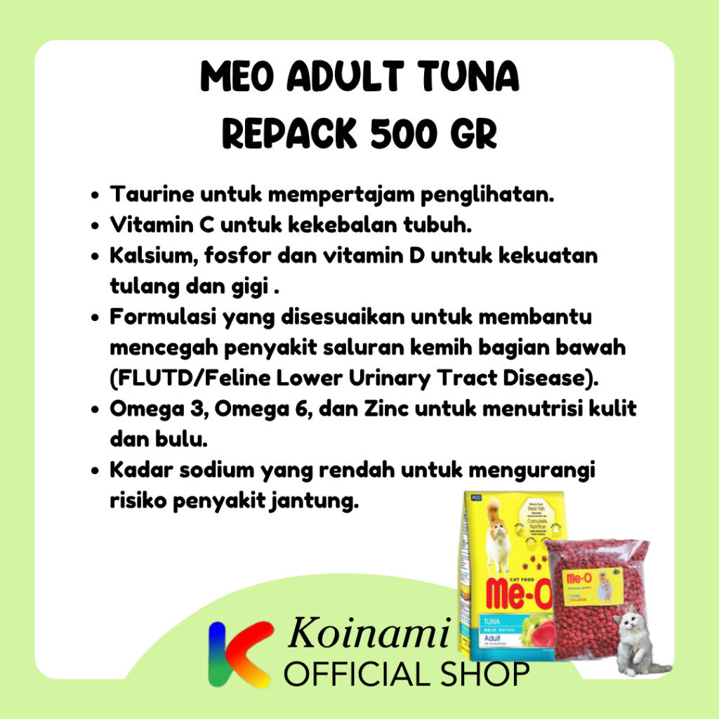 MEO TUNA 500 gram MAKANAN KUCING