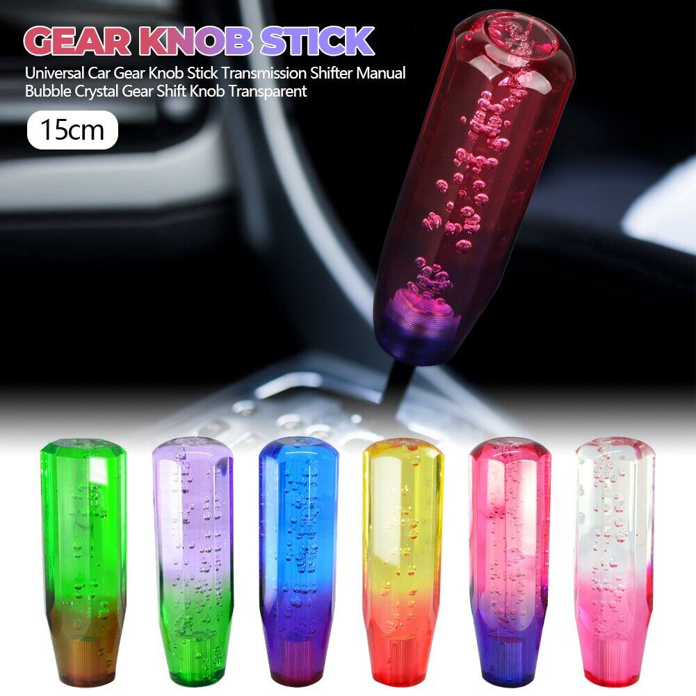 Car Gear Shift Knob Shifter Crystal Style Manual Shifting Head Universal LED Shift Lever 15CM