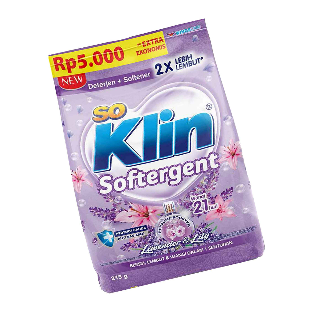 So Klin Softergent/ Deterjen Bubuk/ Lavender &amp; Lily/ 215gr