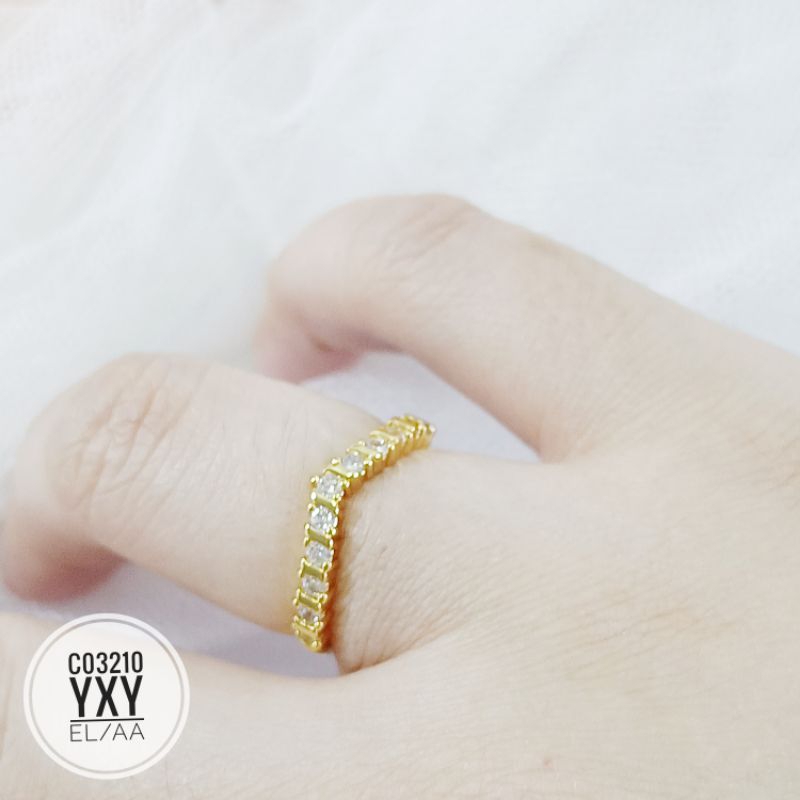 Cincin yaxiya fuji permata warna 24k C03210