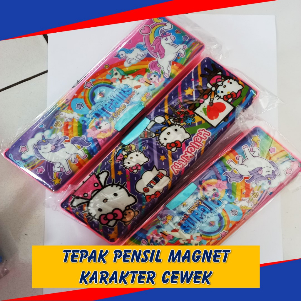 

PENCIL CASE I Tempat Pensil Magnet Karakter Lucu PILIH MOTIF Cowok Cewek