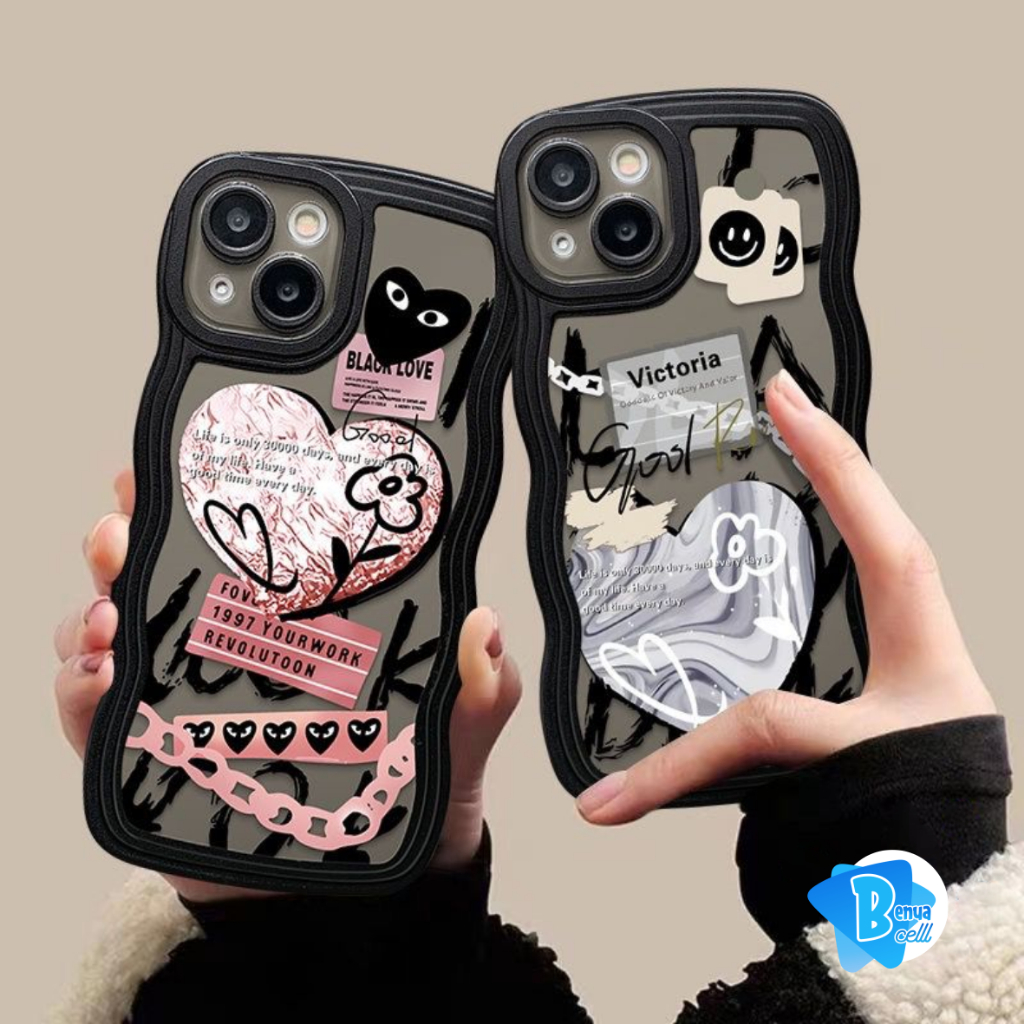 SS814 SOFTCASE TPU FASHION LOVE GRAFITI FOR REALME C51 C11 C12 C25 C15 C17 7I C21Y C25Y C20 C30 C30S