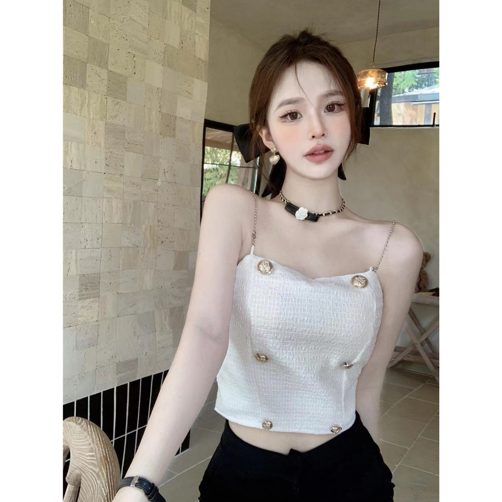 Korean Tank Top Sumeer Atasan Wanita Polos Casual Sleveless Top