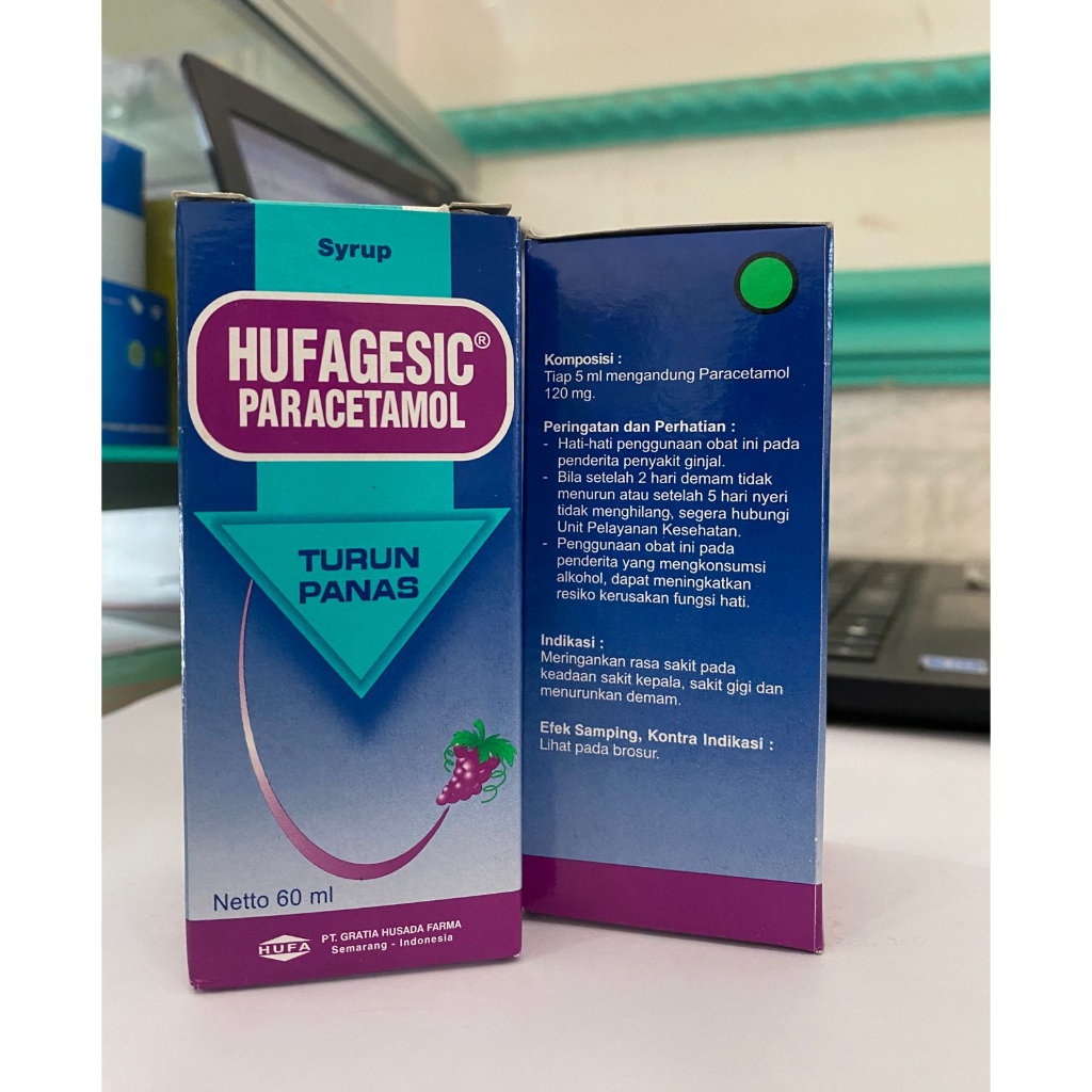 Hufagesic Sirup 60mL - Obat Demam &amp; Nyeri