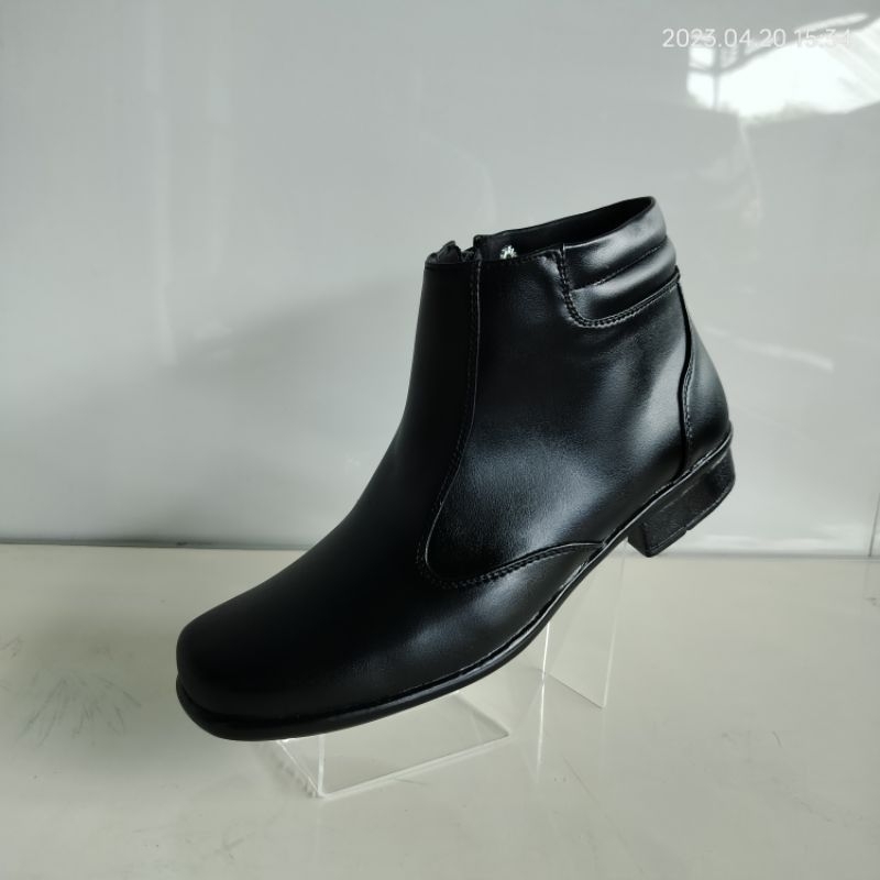 MANDIENS Sepatu pdlsus Polwan Hitam Dof Bahan Kulit Sintetis