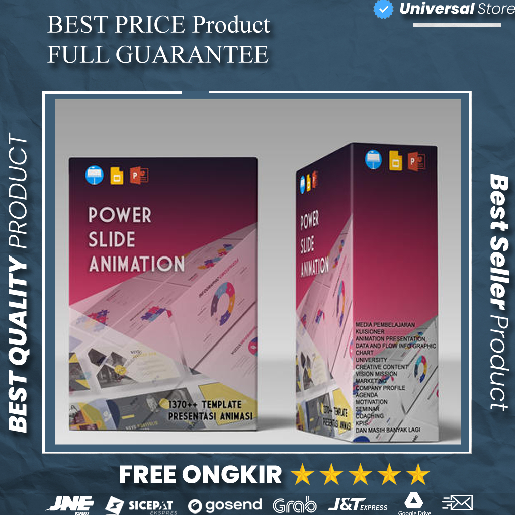 Koleksi 1370+ Template Animasi Power Point Slide Animation PPT Presentasi Premium Siap Pakai