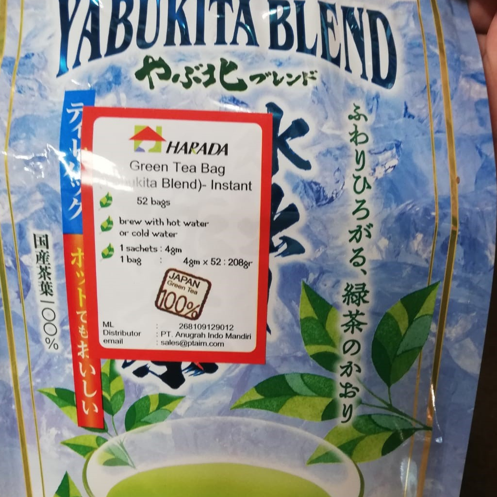 

Harada Tea Bag Yabukita Blend Iced Green Tea 208 gr - 52 pack