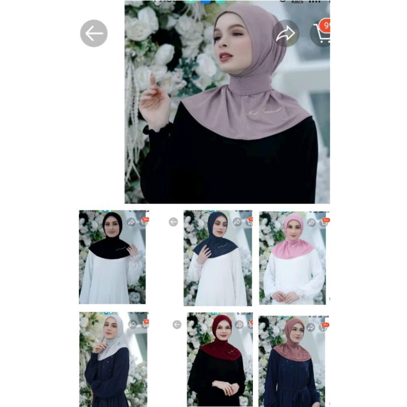 Mandjha Bergo Ivan Gunawan Mildness Ada 12 Warna Navy,Mocca,Sage Green Tea,Biru Tosca,Maroon,Pink,Un