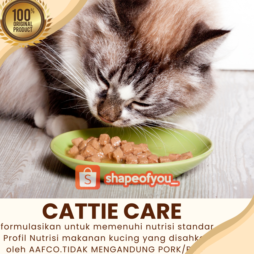 Cattie Care Makanan Kucing Kering 1kg Repack Catie Care Dry Food Cattiecare Tuna Freshpack 800gr