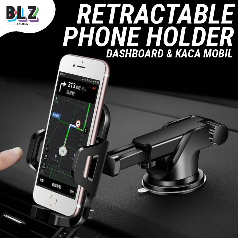 bolizun mobilDudukan handphone universal original untuk pemasangan di dashboard kaca meja lemari bisa potrait landscape