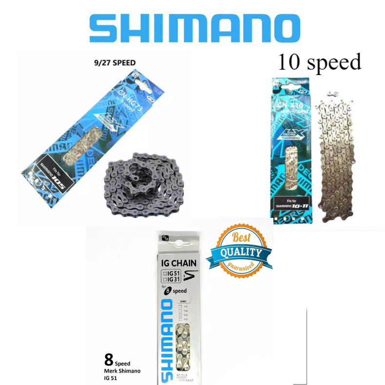 Rantai Shimano Sepeda 7 - 8 - 9 - 10 Speed Chain 116 Link MTB Lipat Minion BMX FIXIE Original