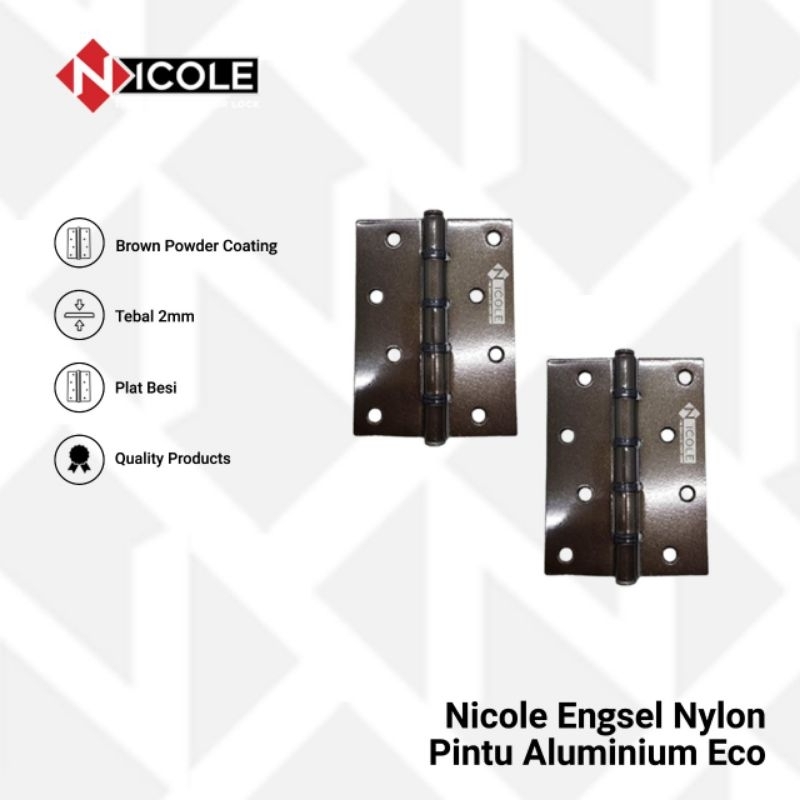 Engsel Pintu Aluminium Nylon Jendela Kupu Kupu