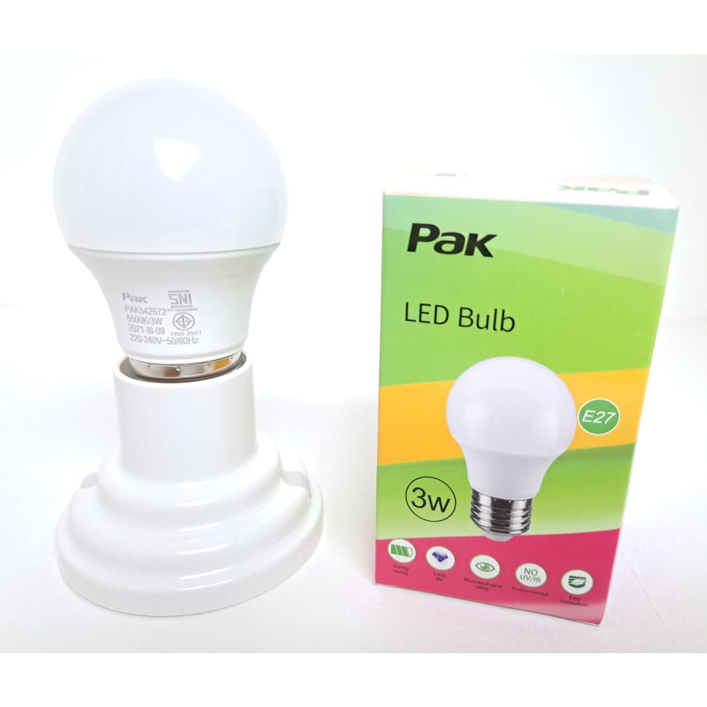 Lampu Bohlam Led Bulb PAK Natural White Kuning Semu 4000K