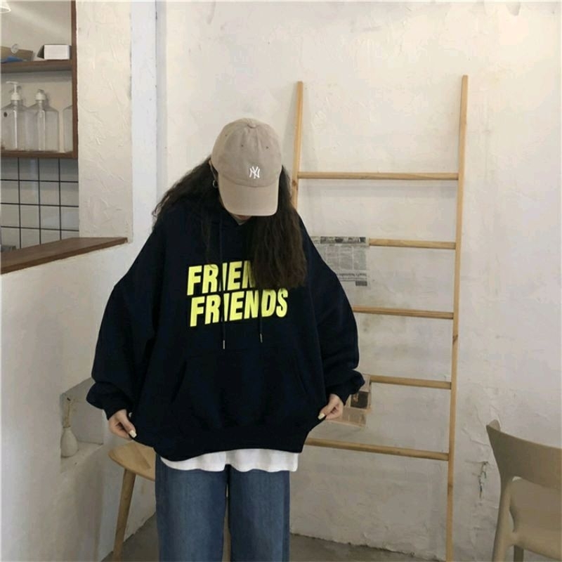 S - XXXXXL(6XL) Hoodie FRIENDS FRIEN Friend BIGSIZE Jaket Wanita Pria Soulmate Sweatshirt Jumbo XXL XXXL 4XL 5XL Korean Style Pink Navy Mustard beige krem Jaketin aja