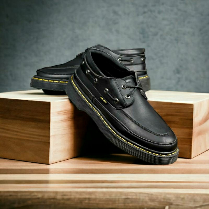 JOERIODM Sepatu Docmart Low Boots Pria Formal Kerja Casual Trendi Warna Hitam Low Boots Men Original