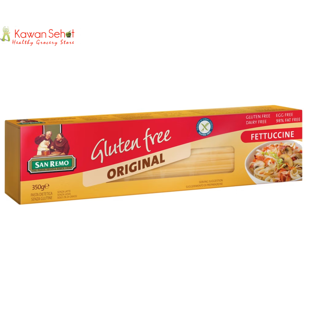 

San Remo Gluten Free Original Fettuccine 350gr | Pasta Fettuccine Bebas Gluten