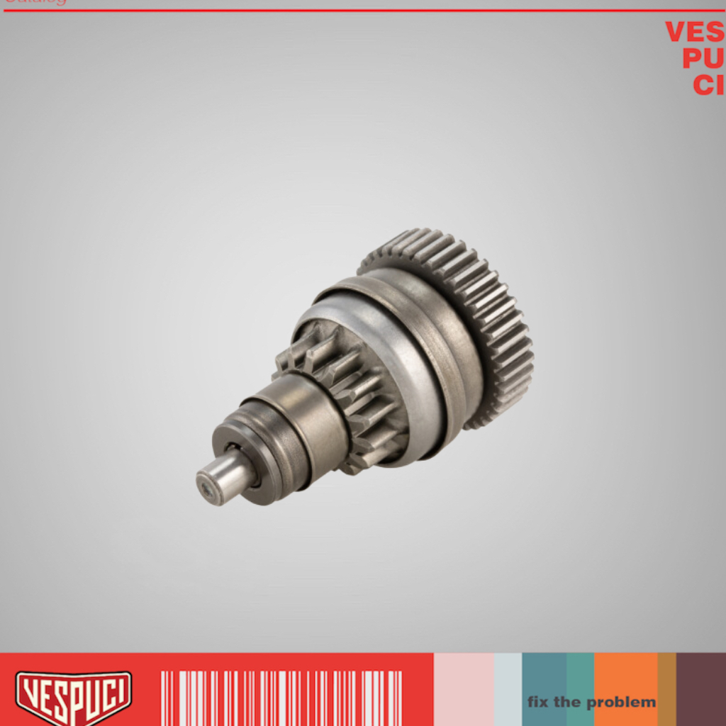 Pinion Stater / Sumbu Gigi Original Piaggio Vespa LX 150 Karbu Italy / LX 125 Karbu Vietnam / LX 150