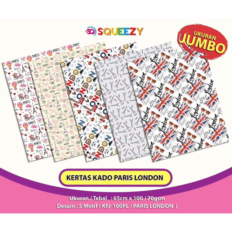

[1 LEMBAR] KERTAS KADO JUMBO (65x100MM)