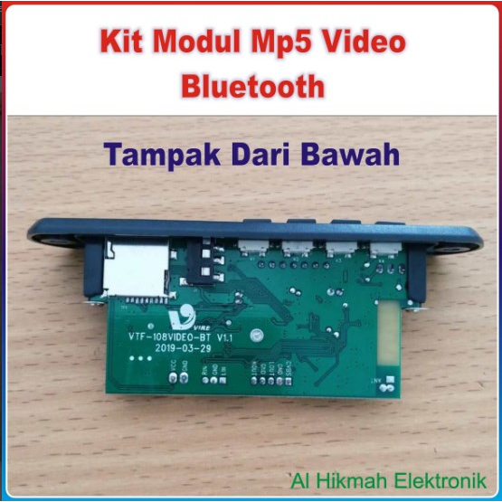 Kit Modul Mp5 Bluetooth Video Flash Screen 12 Volt