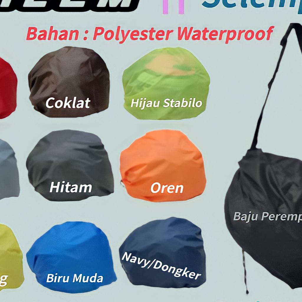 Tas Helm Anti Air Model Tas Selempang Slempang/Cover Helm Waterproof Pelindung Penutup Helm Half Full Face