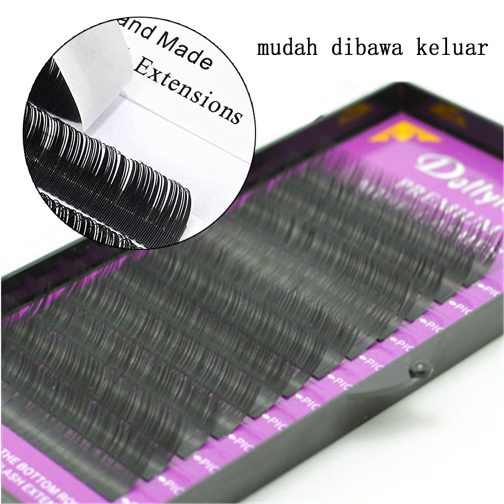 MAGEFY Ungu Bulumata Palsu Premium Mink Eyelash Extension Tanam D Curl1287