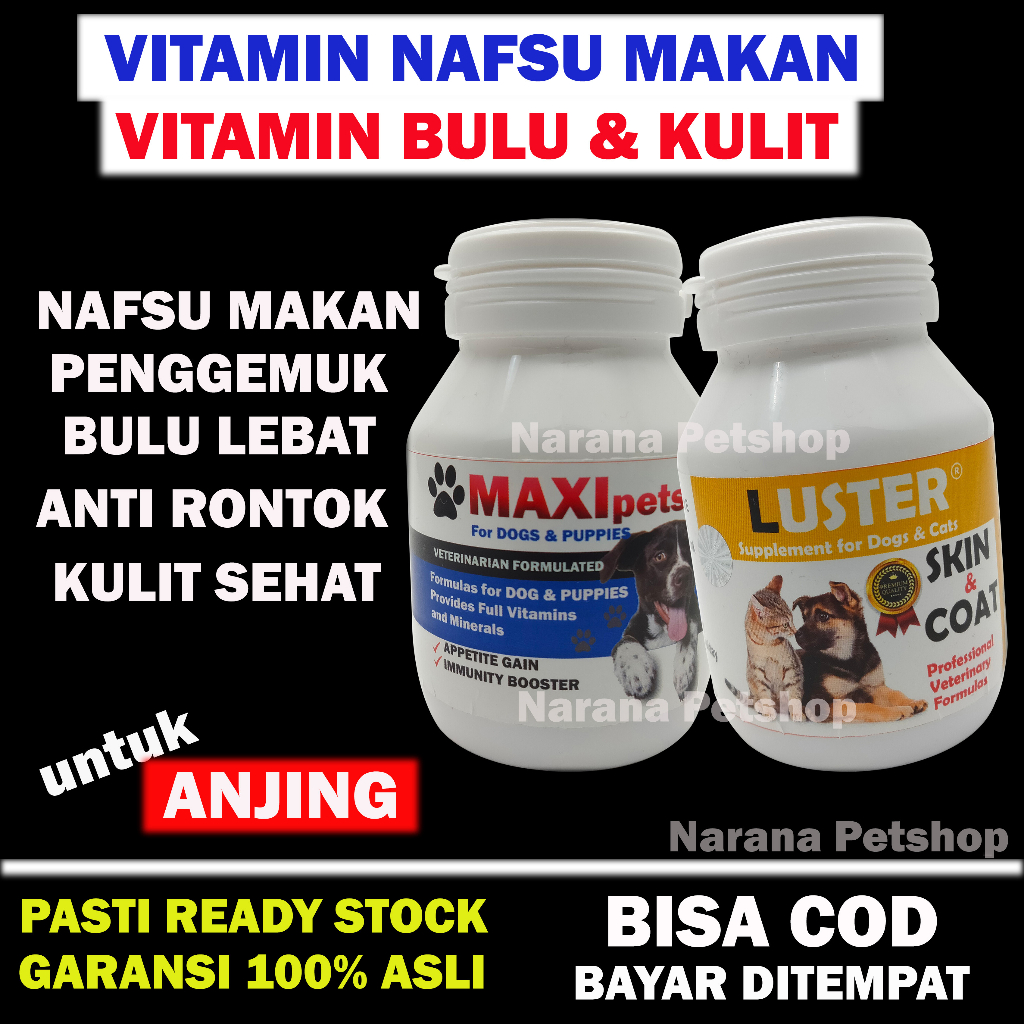 Vitamin Anjing Penambah Nafsu Makan Penggemuk Vitamin Bulu Anjing Doggie Puppy