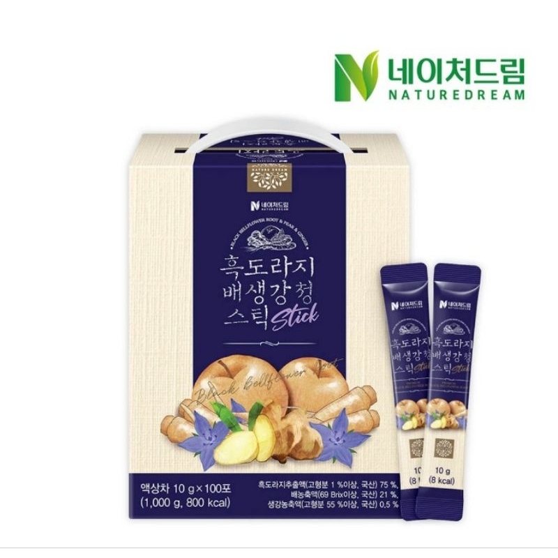 🇰🇷!!HALAL!! Black Dora Ginger Pear Bellflower Red Ginseng 1 Stick