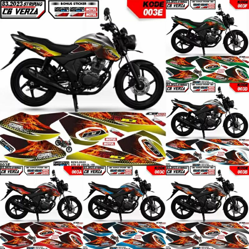 decal Honda CB150 Verza new striping variasi Verza cb 150 stiker custom Verza