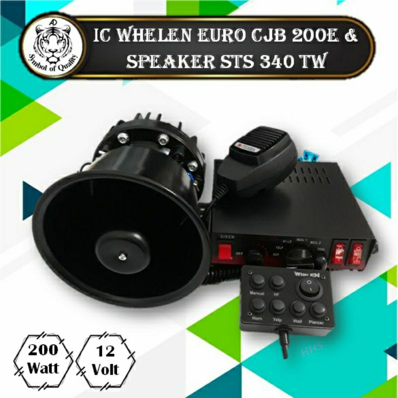 IC Euro Whelen 200Watt + Speaker STS 340TW