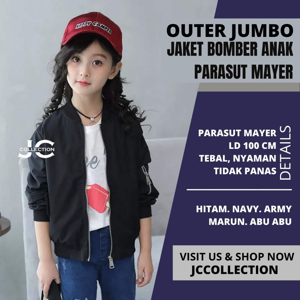 Jaket Anak Perempuan / Jaket Bomber Anak Cewek Remaja Umur 10 Tahun - 17 Tahun - JCCollections