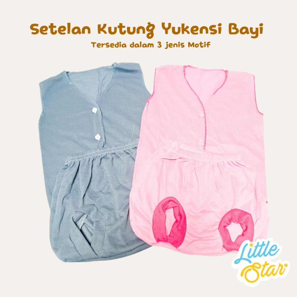 LS 4in1 Set Paket Setelan Baju Bayi Newborn Baby Yukensi Kutungan Tanpa Lengan Prewalker Kacamata Bulat Anti UV