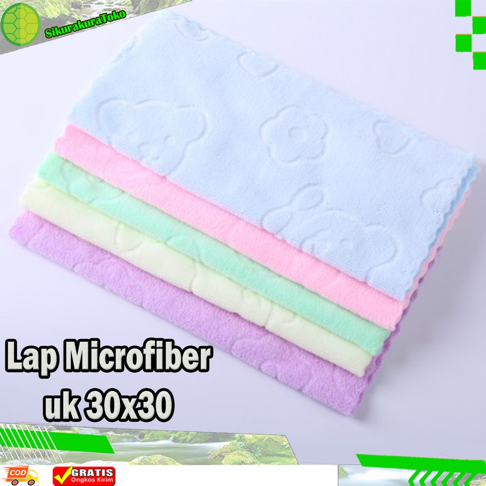 Lap/Kain/Microfiber/Mikrofiber/Mobil/Motor/Ukuran 30x30/Halus