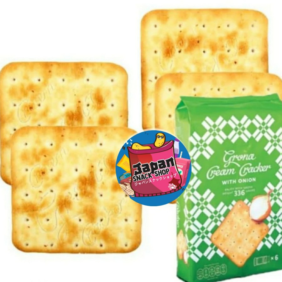 Grona Cream Crackers With Onion / snack impor / biskuit impor / snack
