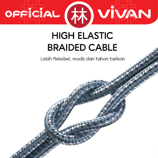 Vivan VZL100S Data Cable Lightning 3A Iphone Auto Smart Power Off With LED Light New VZL100