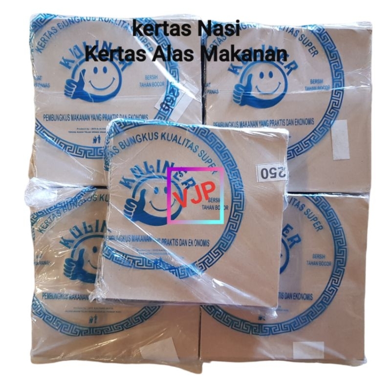 Kertas Nasi Coklat / Kertas Nasi Alas Kotak Isi 250